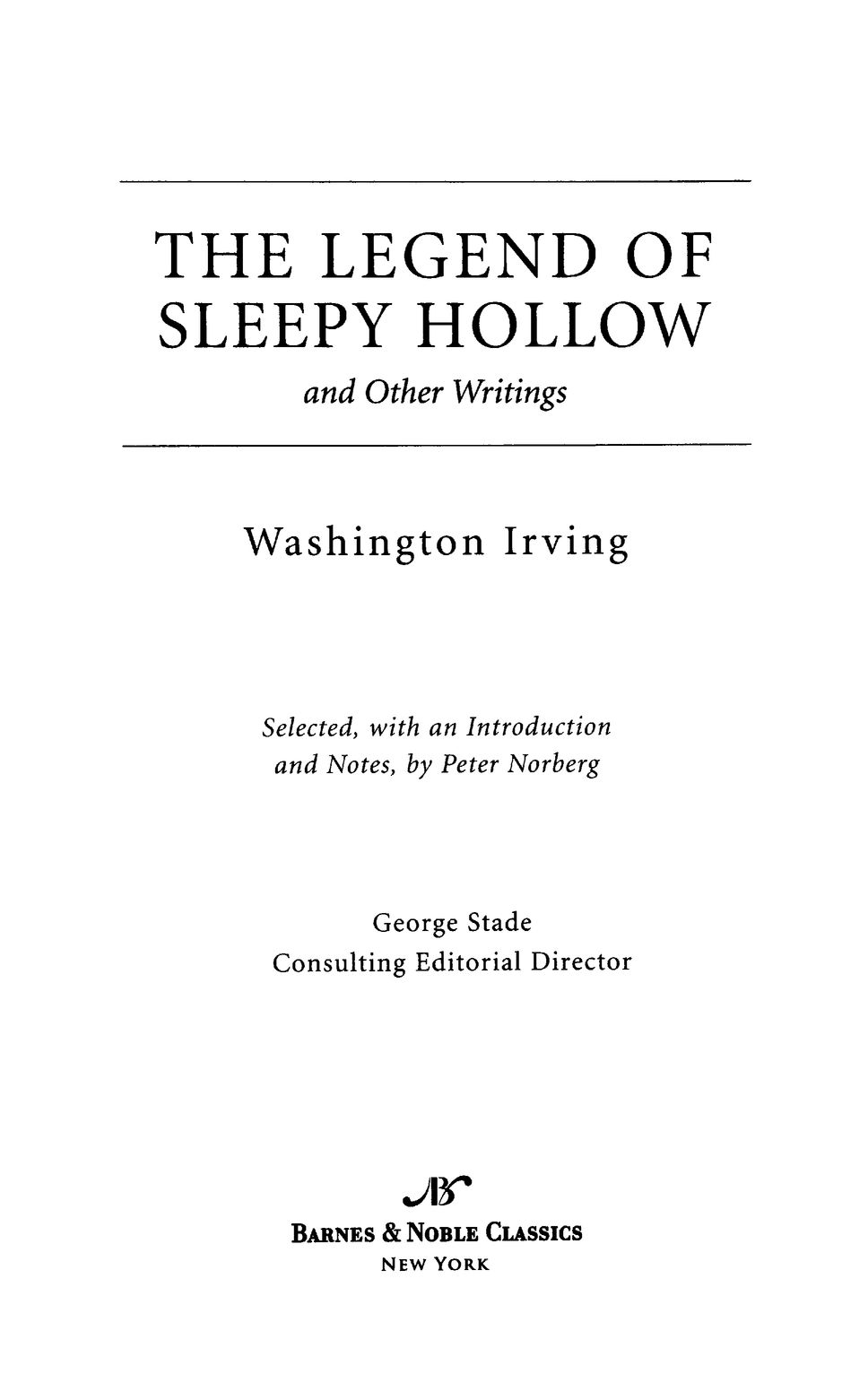 Read Legend Of Sleepy Hollow And Other Writings Barnes Amp